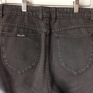 Rolla's Cropped Straight Faded Black Jeans